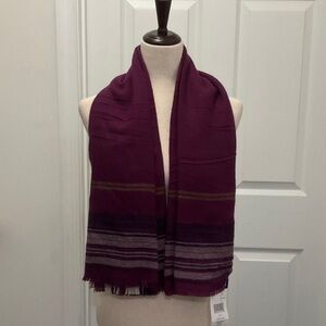 Chaps Purple Striped Scarf